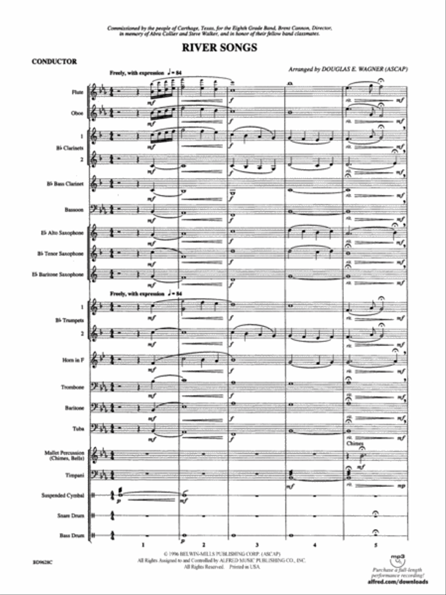 River Songs Concert Band scores gallery preview page 3