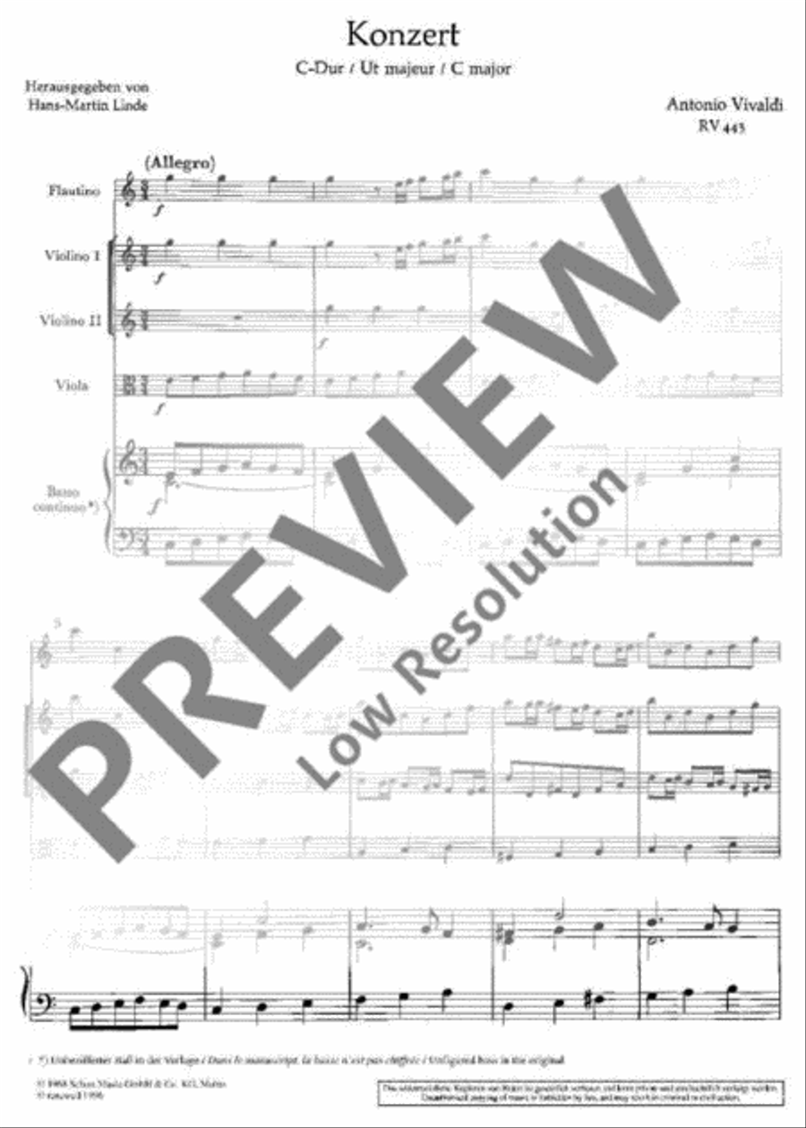 Concerto C Major Piccolo scores gallery preview page 8
