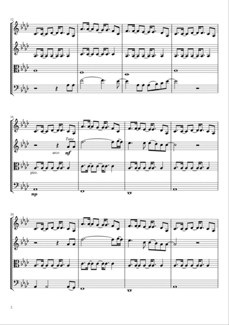 What About Us String Quartet scores gallery preview page 2