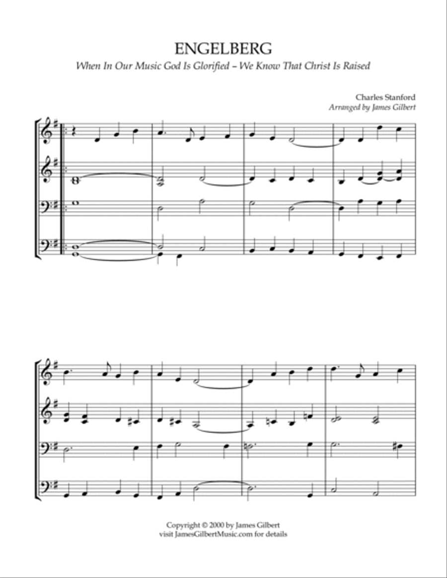 ENGELBERG (When In Our Music God Is Glorified) Small Ensemble scores gallery preview page 2