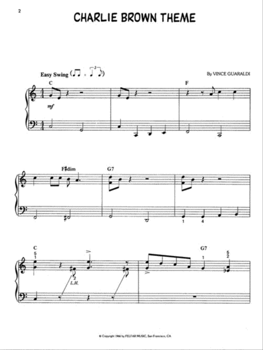 Charlie Brown's Greatest Hits Easy Piano scores gallery preview page 3