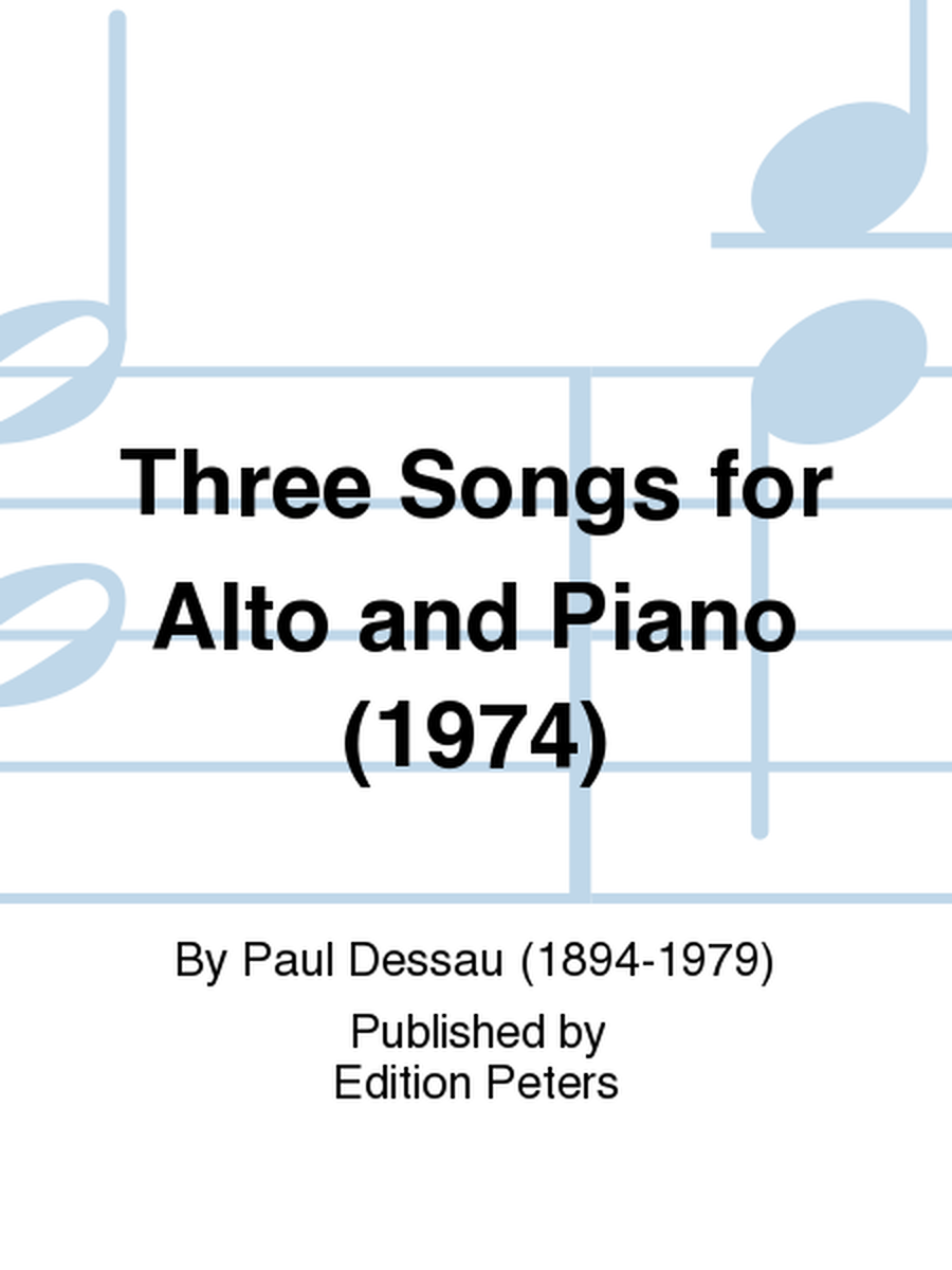 Three Songs for Alto and Piano