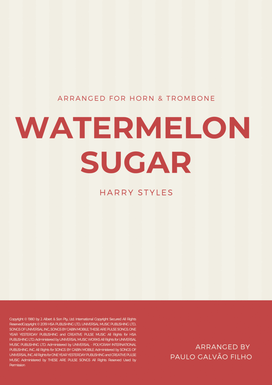Watermelon Sugar Watermelon Sugar Brass Duet scores gallery preview page 1