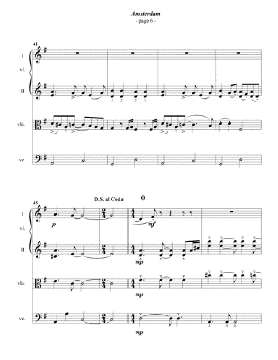 Amsterdam Amsterdam String Quartet scores gallery preview page 6