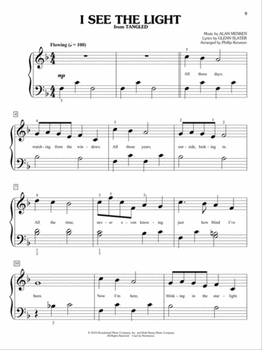 Disney Favorites Easy Piano scores gallery preview page 5