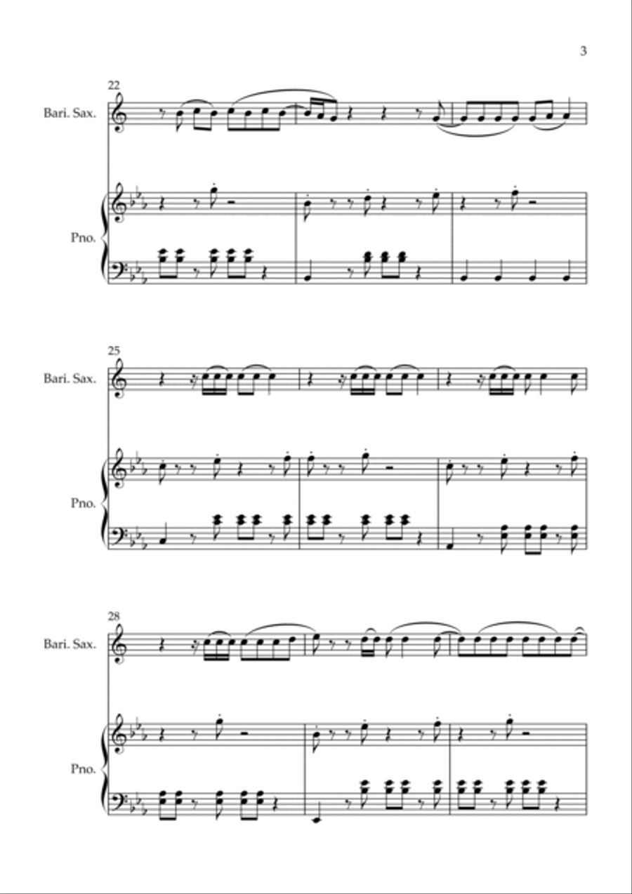 Shivers Shivers Baritone Saxophone scores gallery preview page 3