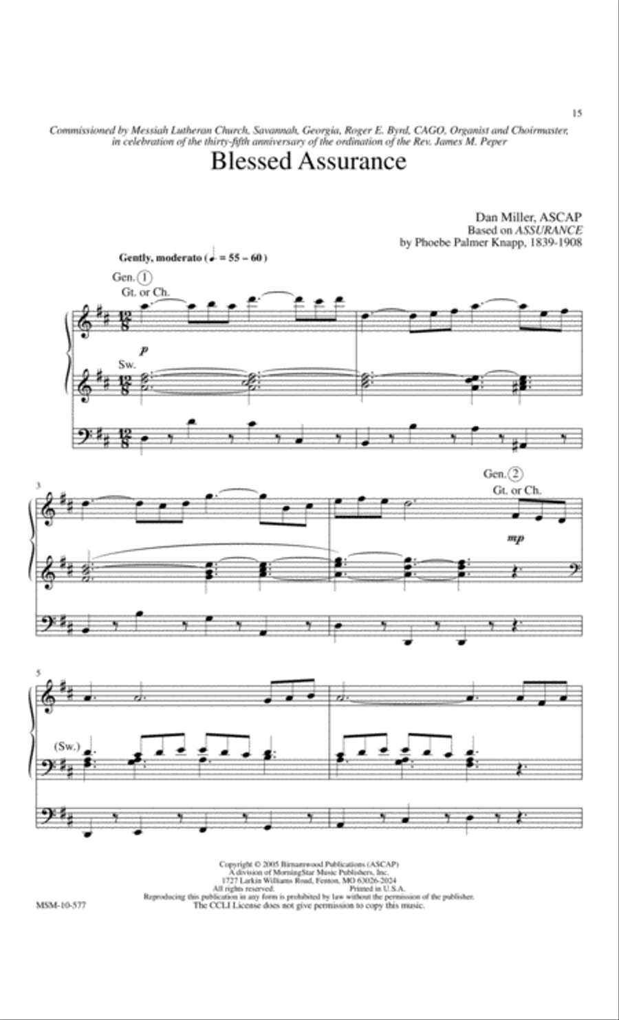 How Great Thou Art Three Hymns for Organ Organ Solo scores gallery preview page 5