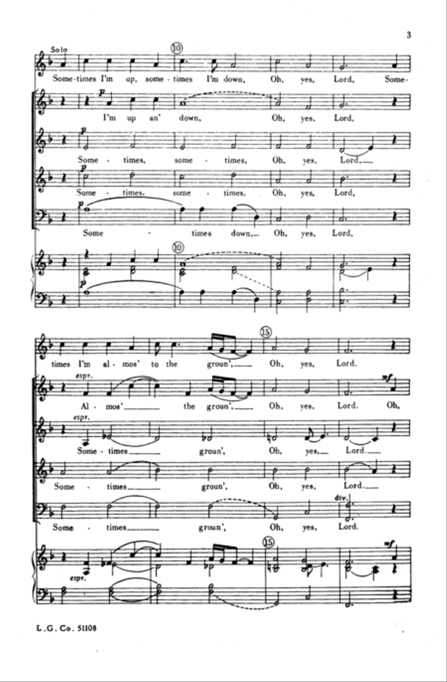 Nobody Knows 4-Part scores gallery preview page 10