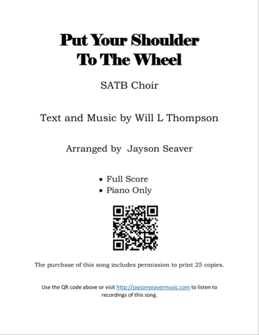 Put Your Shoulder To The Wheel 4-Part scores gallery preview page 1