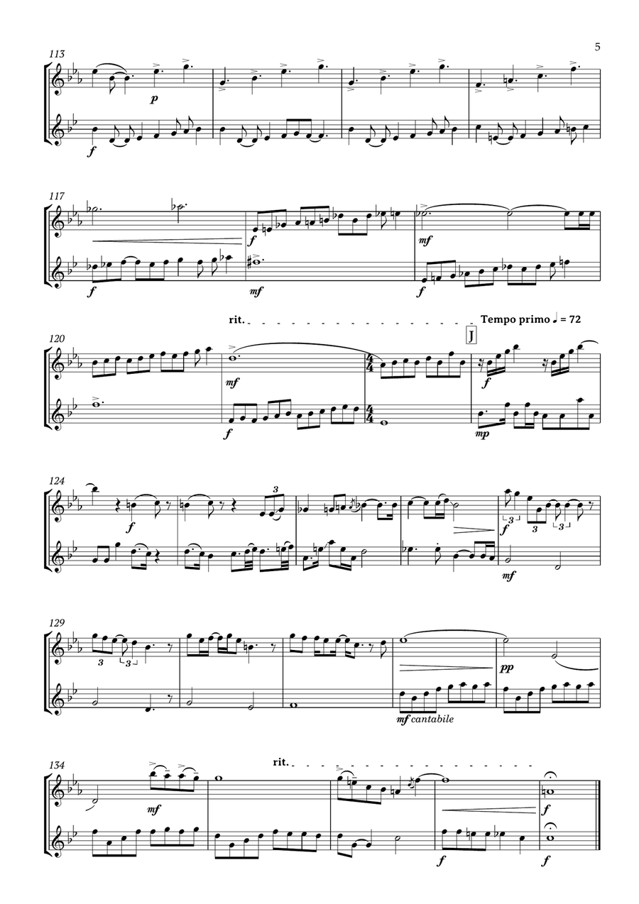 Bohemian Rhapsody Woodwind Duet scores gallery preview page 6