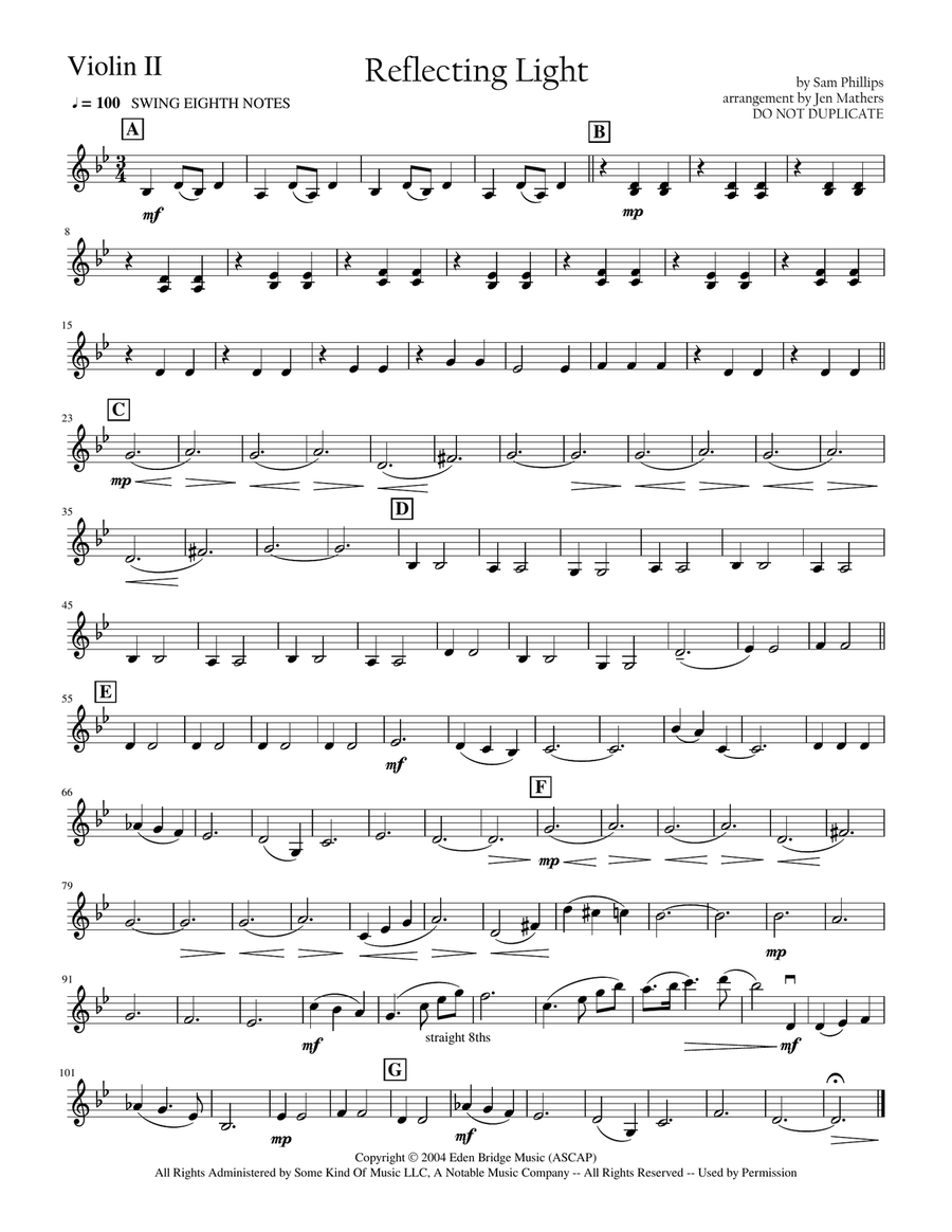 Reflecting Light String Quartet scores gallery preview page 2