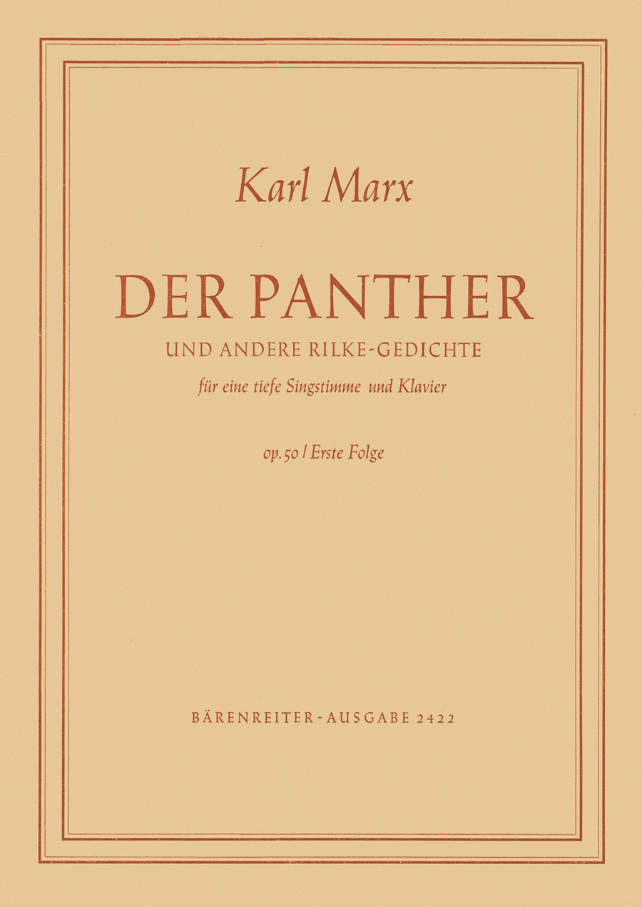 Der Panther und andere Rilke-Gedichte (1949) (1949)