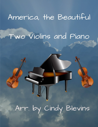 Book cover for America, the Beautiful, Two Violins and Piano