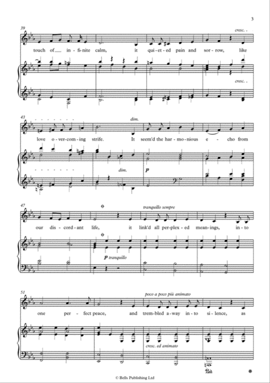 The Lost Chord (E-flat Major) Voice Solo scores gallery preview page 3