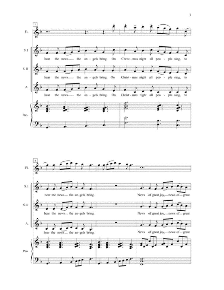 The Sussex Carol SSA scores gallery preview page 3