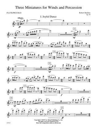 Three Miniatures for Winds and Percussion: Flute