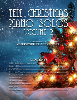 Book cover for Ten Christmas Piano Solos, volume 2
