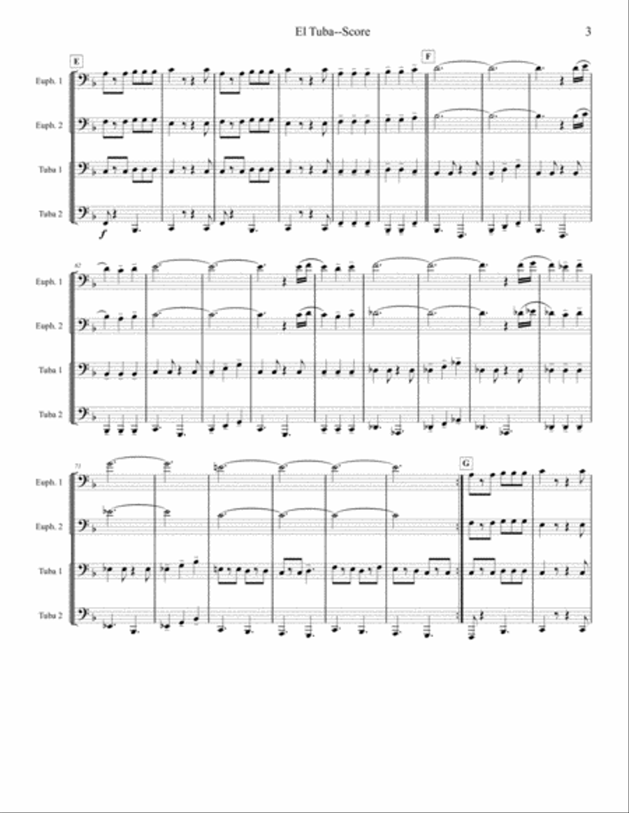 El Tuba Tuba Euphonium Quartet by Traditional Brass Ensemble