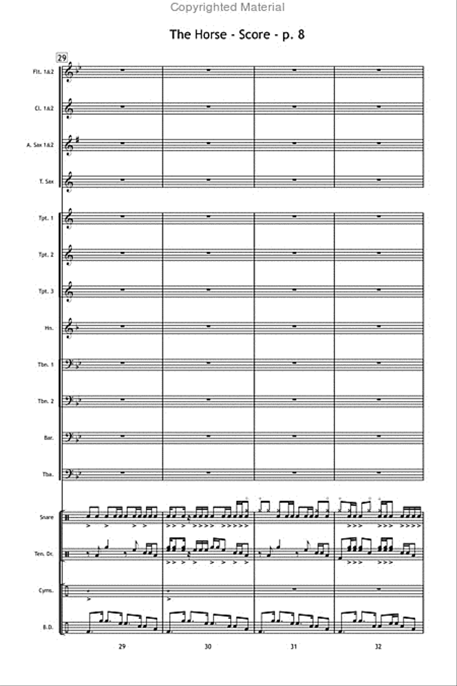 The Horse The Horse Marching Band scores gallery preview page 9