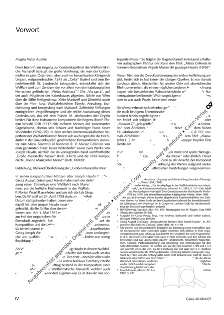 Grosse Mariazeller Messe in C 4-Part scores gallery preview page 5