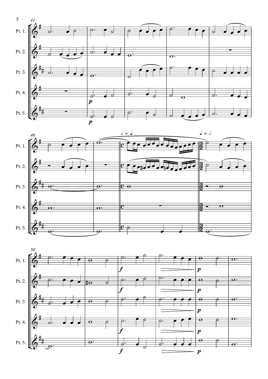 Monteverdi - The Sixth Book of Madrigals - 05. Zefiro torna e bel tempo rimena Brass Ensemble scores gallery preview page 6