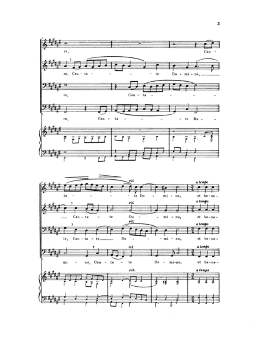 Cantate Domino (O Sing Unto the Lord) TTBB scores gallery preview page 2
