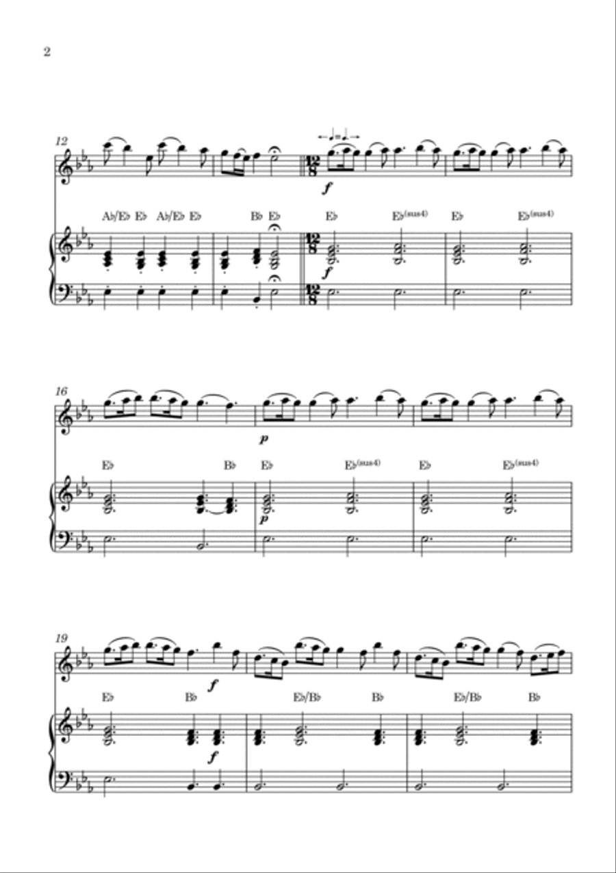Main Themes from Four Seasons “Spring” Antonio Vivaldi Tiago Cordeiro Chamber Music scores gallery preview page 2