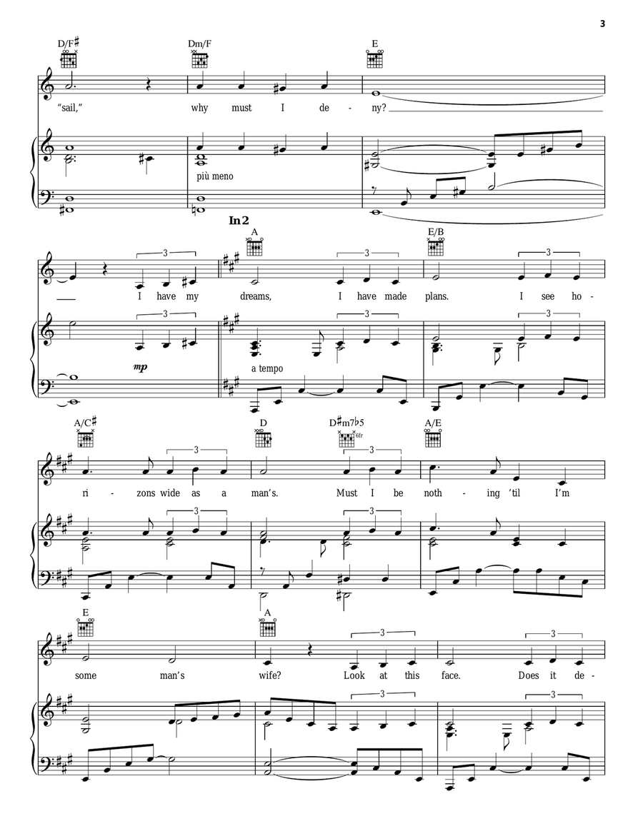 Woman (from The Pirate Queen) Piano, Vocal, Guitar scores gallery preview page 3