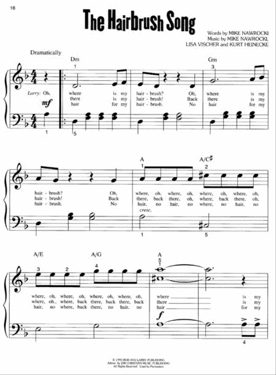 And Now It's Time for Silly Songs with Larry™ Easy Piano scores gallery preview page 2