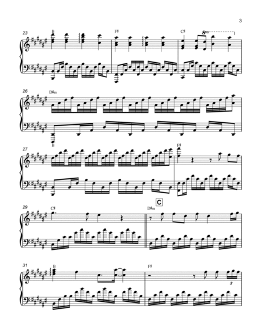 Faded Piano Solo scores gallery preview page 3