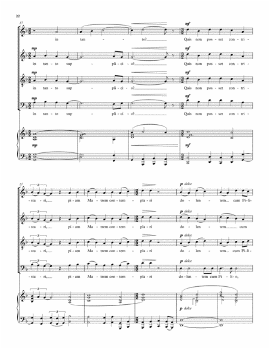 Stabat Mater Stabat Mater 4-Part scores gallery preview page 4