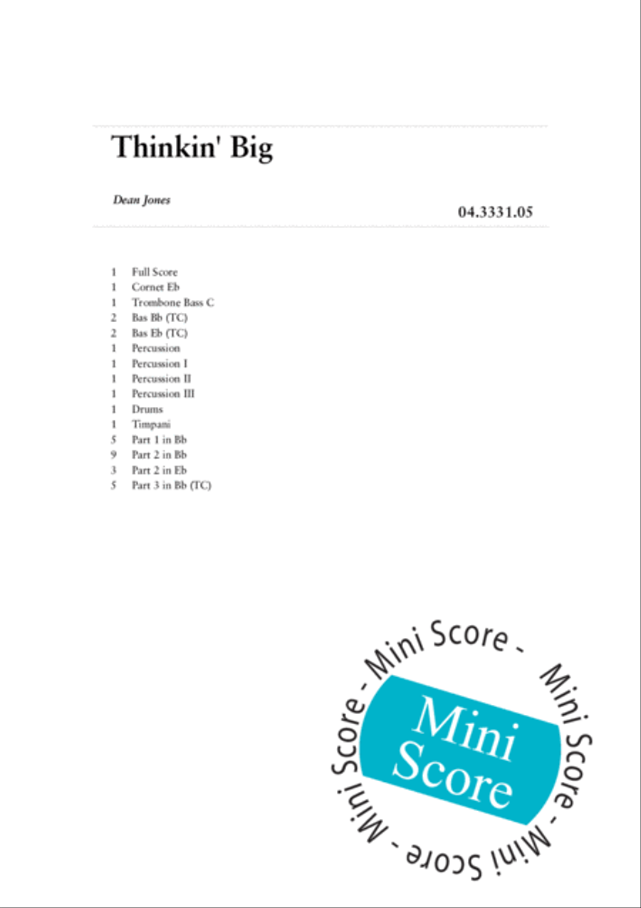 Thinkin' Big 4-Part scores gallery preview page 4