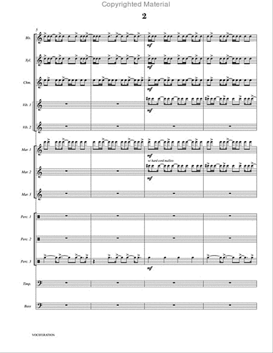 Vociferation Percussion Ensemble scores gallery preview page 3