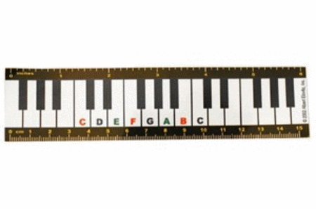 Vinyl Ruler Magnet Keyboard 15Cm