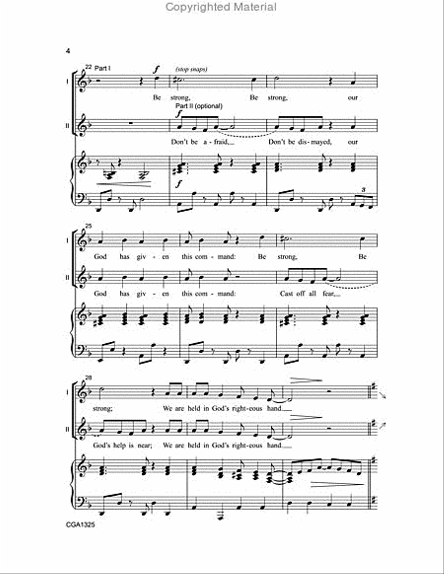 Be Strong! 2-Part scores gallery preview page 4