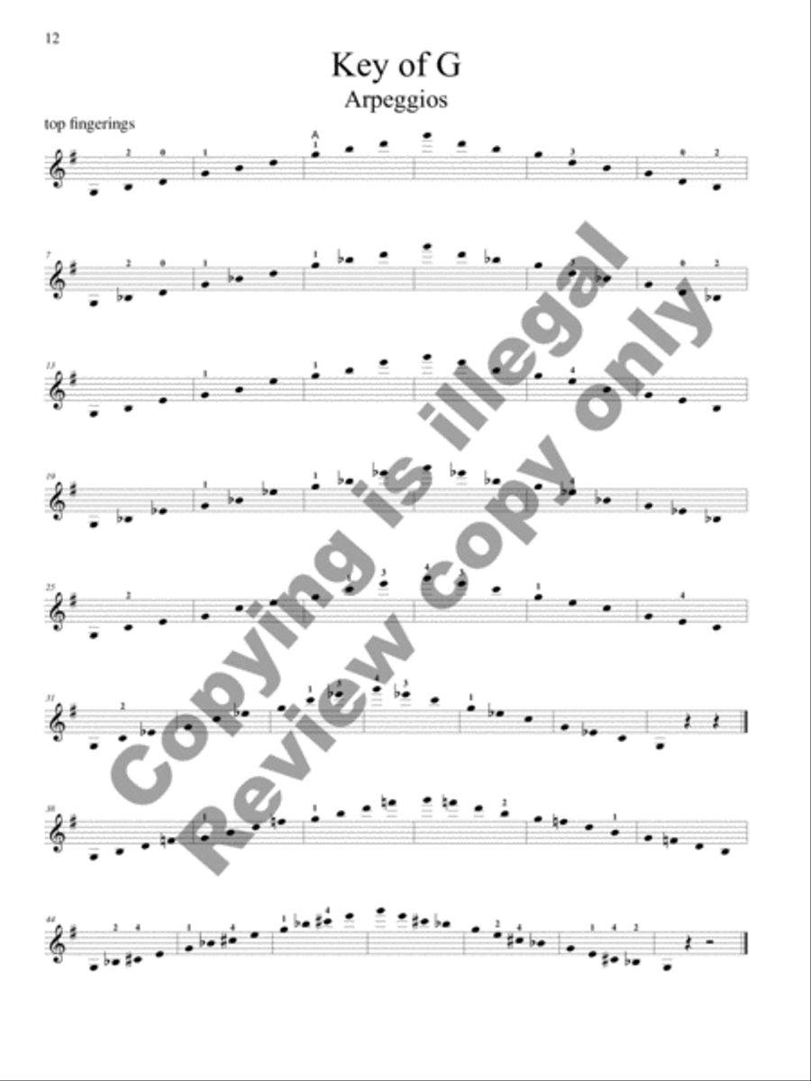 Scales and Arpeggios with Shifting Practice: Violin Violin scores gallery preview page 8
