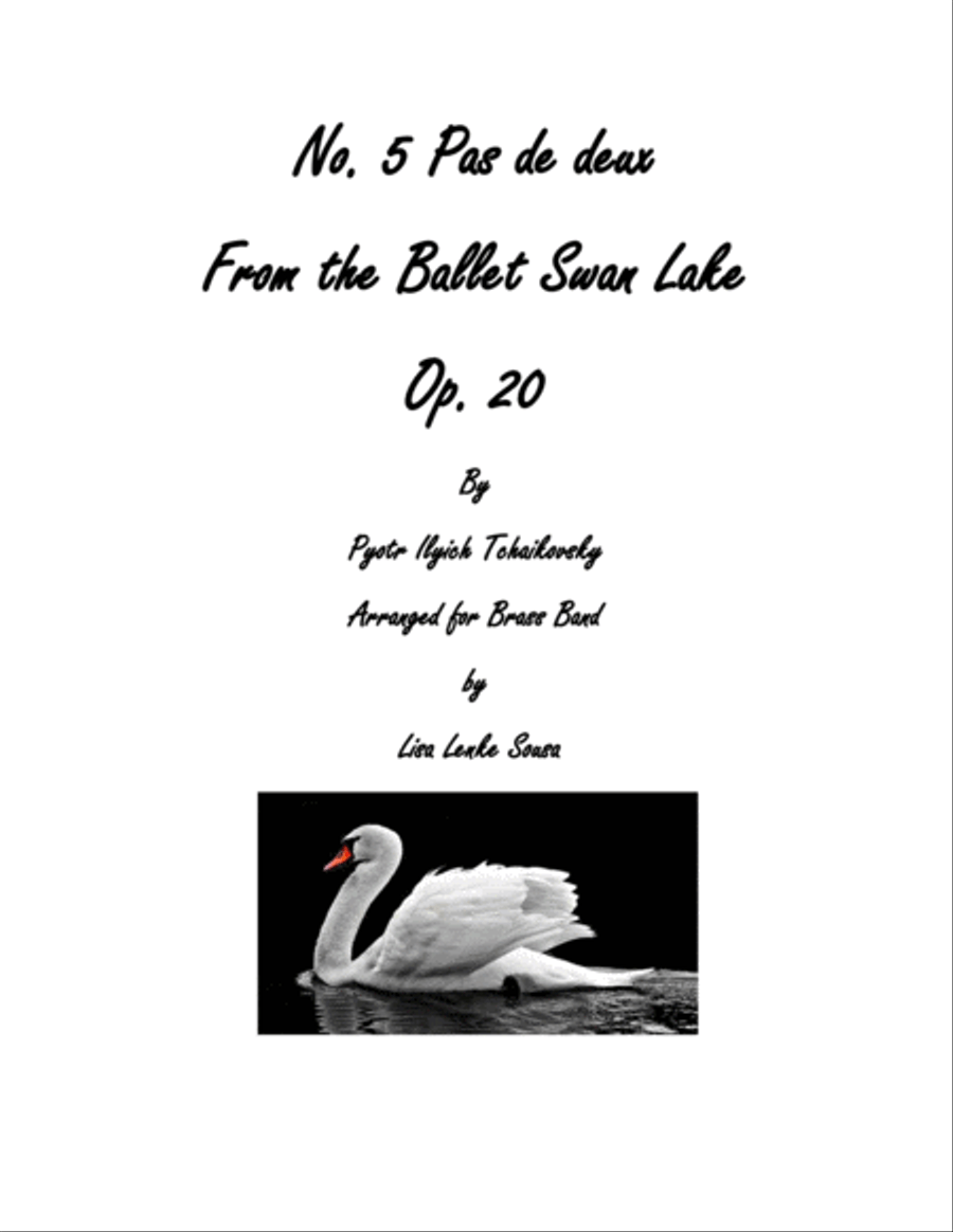 No. 5 Pas de deux From Act I from the Ballet Swan Lake Op. 20 Brass Band scores gallery preview page 1