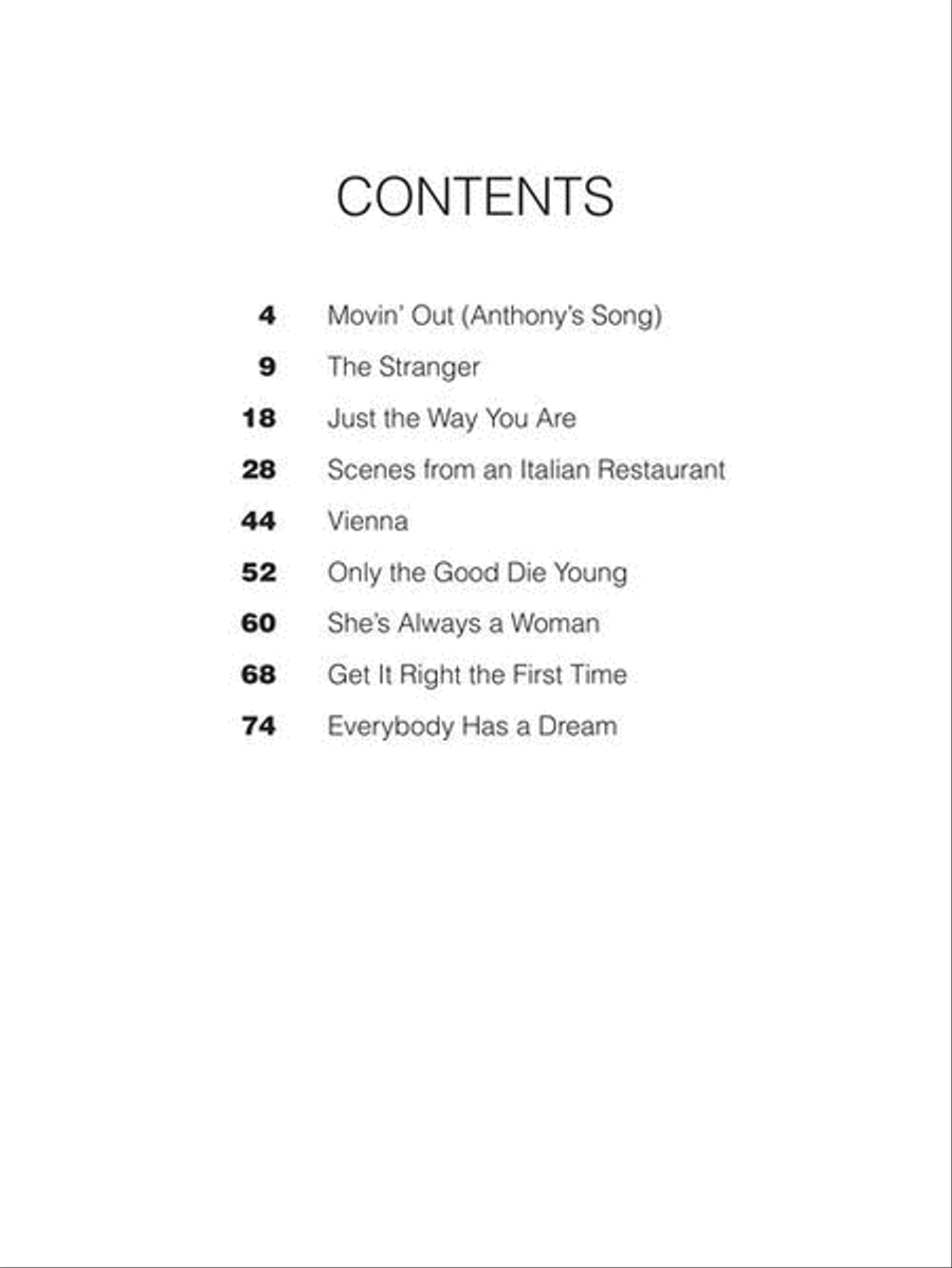 Billy Joel – The Stranger Piano, Vocal, Guitar scores gallery preview page 5