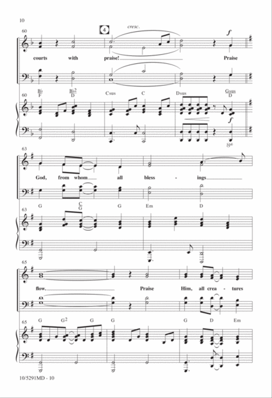 Come Before Him with Singing 4-Part scores gallery preview page 9