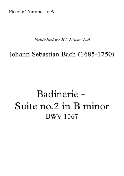 Bach BWV1067 Badinerie from Suite in B minor.