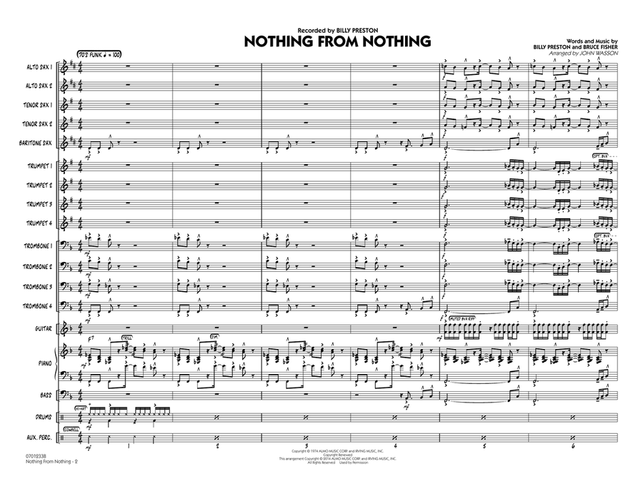 Nothing from Nothing - Conductor Score (Full Score) Jazz Ensemble scores gallery preview page 2