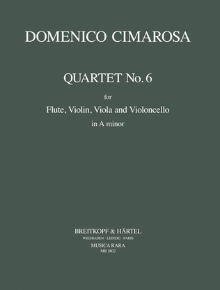 Book cover for Quartet No. 6 in A minor