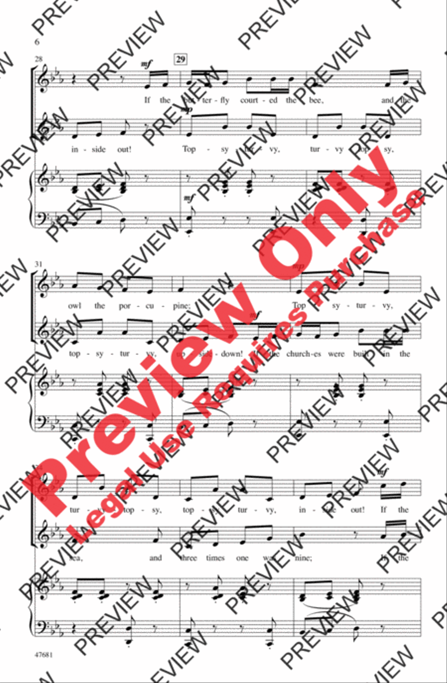 Topsy-Turvy World Topsy-Turvy World 2-Part scores gallery preview page 5