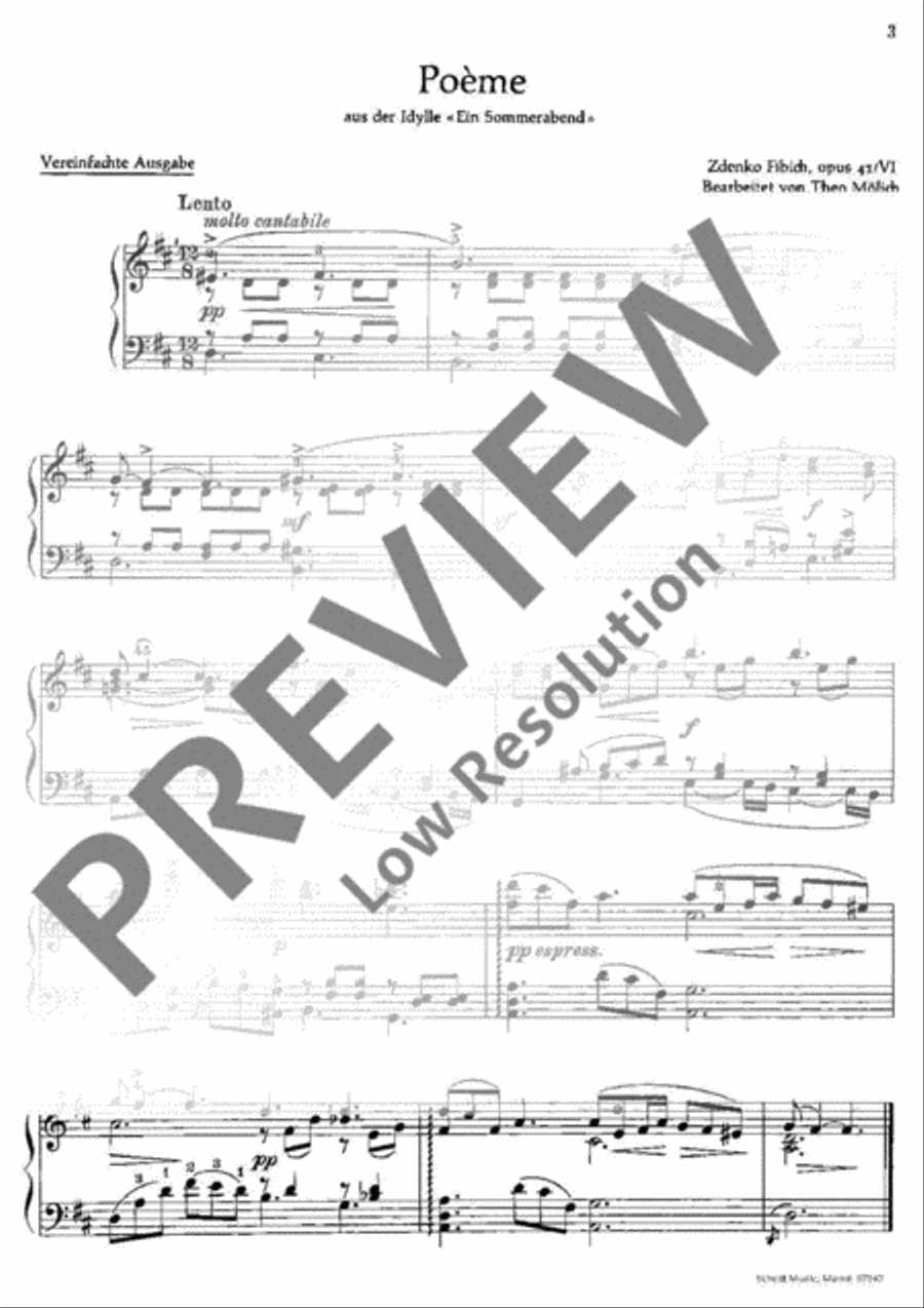 Poème Piano Solo scores gallery preview page 4