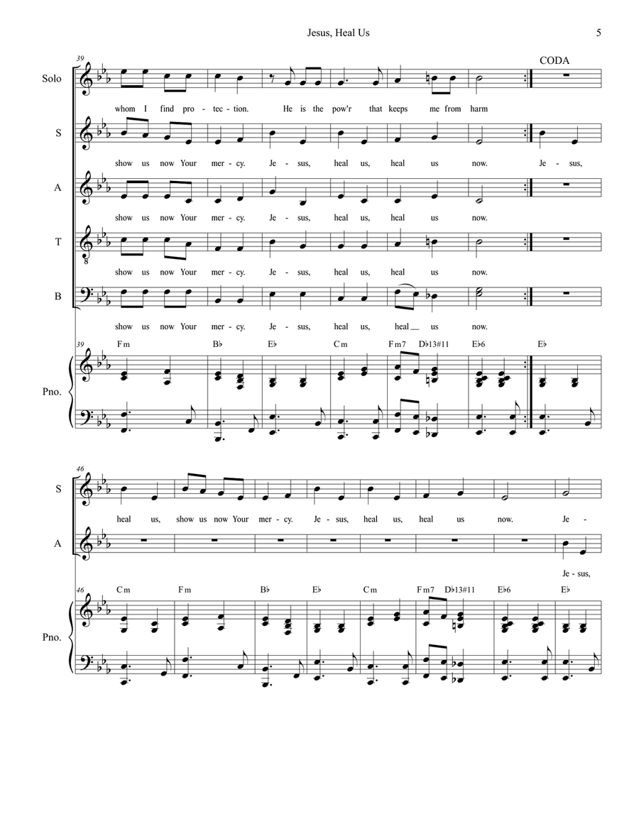 Jesus, Heal Us Divisi scores gallery preview page 6