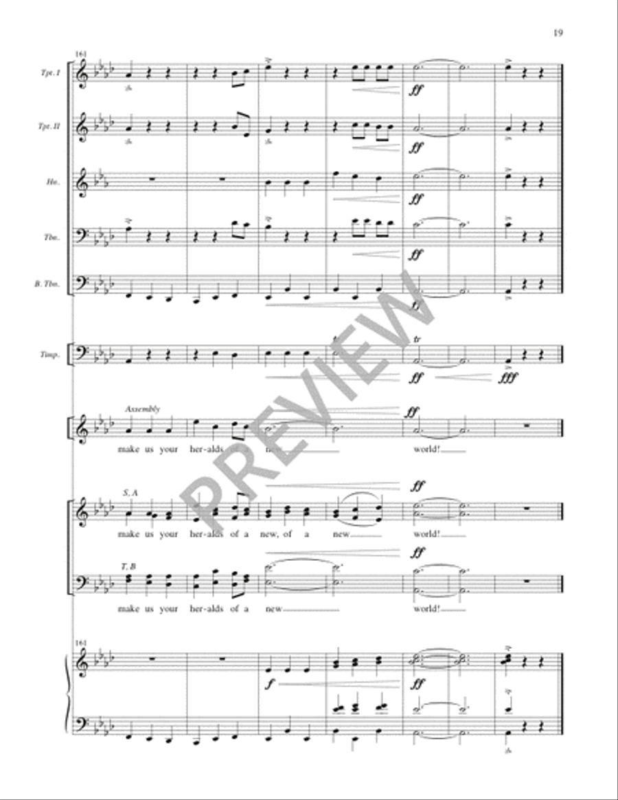 Drawn by His Word - Full Score and Parts Horn scores gallery preview page 20