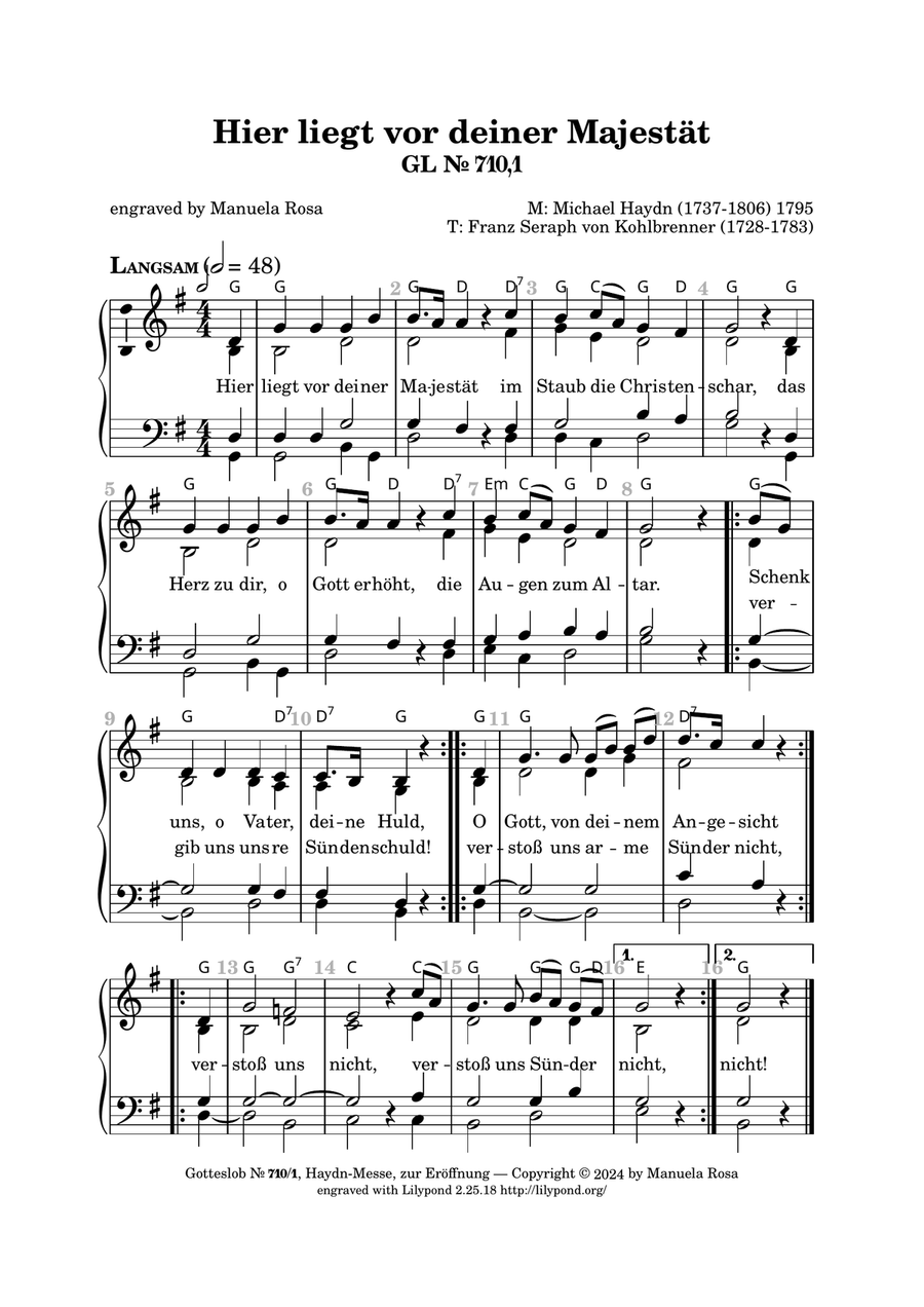 Gotteslob 710 (Haydnmesse) Organ Solo scores gallery preview page 1