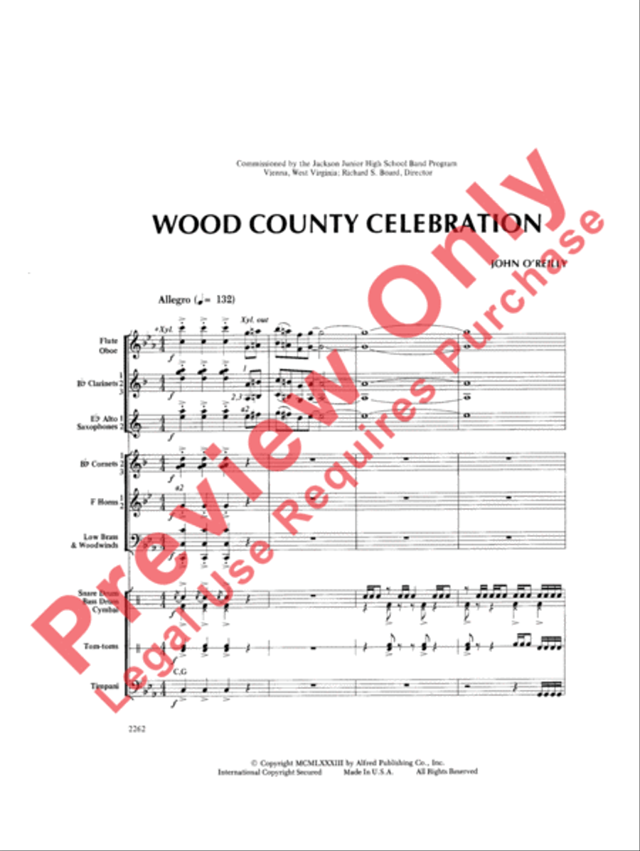 Wood County Celebration Wood County Celebration Concert Band scores gallery preview page 3