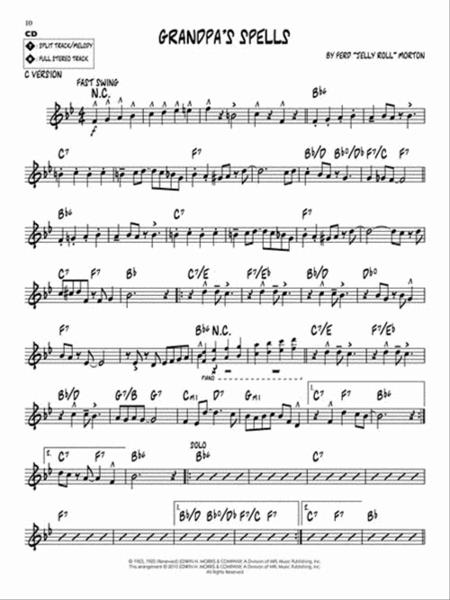 Jelly Roll Morton C Instrument scores gallery preview page 5