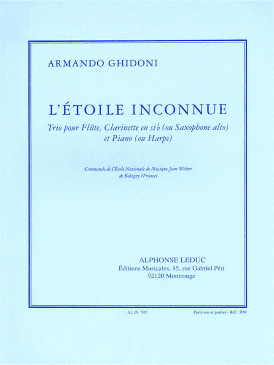 L'etoile Inconnue (trio - Mixed) School and Community scores gallery preview page 1